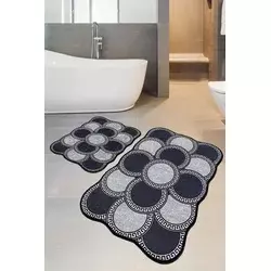 Lessentiel Maison Set 2 prostirke za kupatilo Tamnoplavo-Sivi