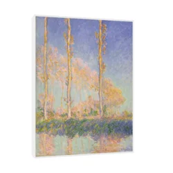 Canvas Slika na platnu Poplars, Claude Monet, Sa ramom, 30 x 40 cm, Beli