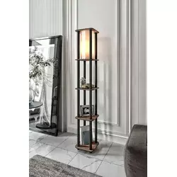 Opviq Podna lampa Estantes Square, 150 cm, Smeđa