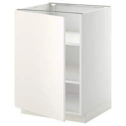 METOD Podni element s policama, bela/Veddinge bela, 60x60 cm