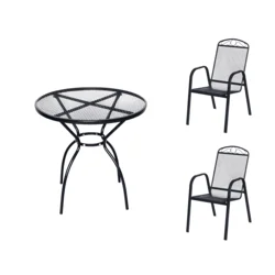 eoshop Kovinski vrtni set Eoshop 50: miza + 2 skladalna vrtna stola