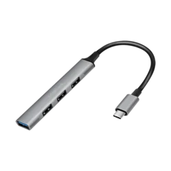 Logilink HUB type C ultra slim, 4 x USB-A, aluminimum
