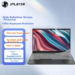 JPlayer Zaštitna folija za tastaturu i ekran za Lenovo ThinkPad E15/P15V/E590/E580/T580/T590, 15.6