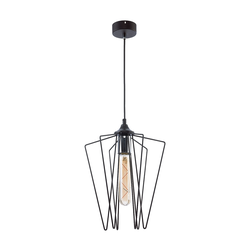 Jupiter 1641 - Luster na sajli SAO 1xE27/60W/230V crna