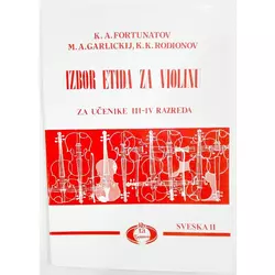 Izbor etida za violinu III i IV K.A.Fortunatov M.A.Garlickij K.K.Rodionov