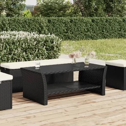 Stolić za kavu crni 100 x 50 x 40 cm od poliratana