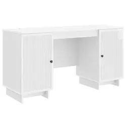 Stol Bijela visokog sjaja Konstruirano drvo 142,5 x 50 x 75 cm