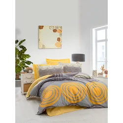Hanah home Komplet posteljine 481, 160x220cm, Siva