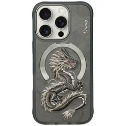NIMMY DRAGON maskica kompatibilna s MagSafeom za iPhone 16 Pro Max siva