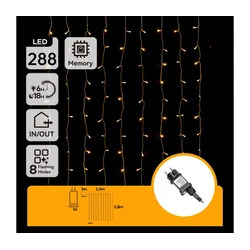 Aigostar - LED božićna girlanda za spoljašnju upotrebu 288xLED/3,6W/230V 1,5x1,8m IP44 topla bela