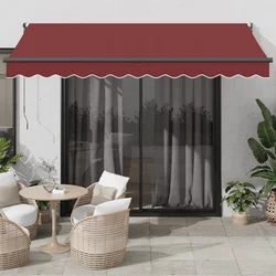 VIDAXL avtomatsko zložljiva tenda (350x250cm), bordo