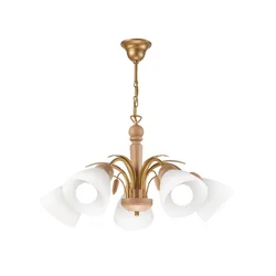 Luster na lancu TULIPAN 5xE27/60W/230V hrast