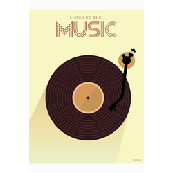 Vissevasse Plakat Listen To Music 50x70 cm