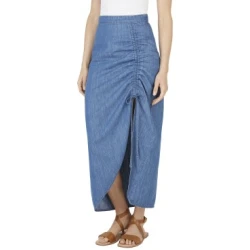 Pepe Jeans za ženske. PL901218 Dolgo krilo iz modrega neraztegljivega jeansa (XXS), Modra, Priložnostno, Džins, Trajnostni