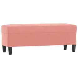 Vidaxl Klop roza 100x35x41 cm žamet