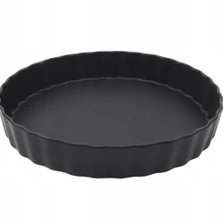 Porcelanast pekač za pite 25 cm črne barve