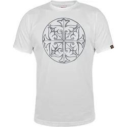 Muška majica kratkih rukava Krst ornament, Bela