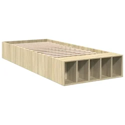 Vidaxl Posteljni okvir sonoma hrast 90x190 cm inženirski les