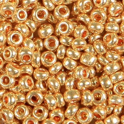 Kašaste perle (seed beads) 4 mm metalik zlatna svetlija