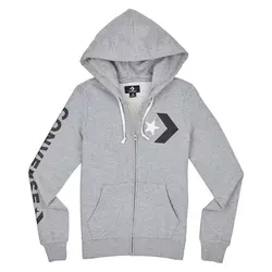 Converse CONVERSE STAR CHEVRON FULL-ZIP HOODIE -, ženski duks, siva