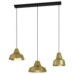 Eglo 390016 - Luster na sajli SAVARNA 3xE27/40W/230V zlatna