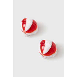 Sponke Fiorucci Red And White Mini Lollipop Earrings