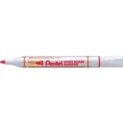 Marker za belo tablo, 2 mm, stožčasta konica, PENTEL, rdeč