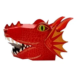 Fiesta Crafts Kreativni komplet 3D maska Rdeči zmaj
