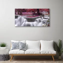 tulup.si Slika na platnu Drevo slap narava 100x50 cm