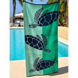 Peškir Nautičke pruge – 100% Pamuk, 140x80cm A37 ( VLK000668- Morske kornjače )