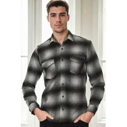 G997 DEWBERRY MENS SHIRT-BLACK-ANTHRACITE