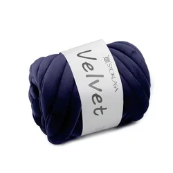 Preja Marshmallow thick Velvet 500 g - temno modra