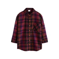 Next Bluza rjava/vijolično modra/temno roza/črna