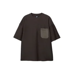 Pull&Bear Majica kapučino/temno rjava