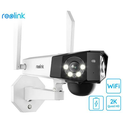 Reolink Duo Series B750 WLAN surveillance camera 8MP (4608×1728), battery operation, IP66 weather protection, night vision in color, two-objective system