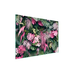 shumee Steklena zaščitna plošča za štedilnik 70x52 Leaf