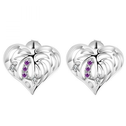Naušnice Silver Heart - Srebrna KP1238