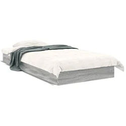 Vidaxl Posteljni okvir siva sonoma 75x190 cm inženirski les