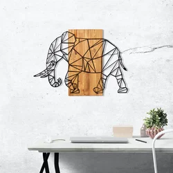 Wallity Zidna dekoracija Ulu Fil, 82 x 58 cm, Crna