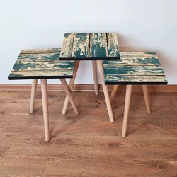 Hanah Home Set klub stočića 3Shp141, 3 komada, Šarena
