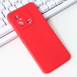 Torbica Silikon Pro Camera za Xiaomi Redmi 12C crvena