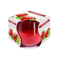 eoshop Sveča v kozarcu Dišeča JAGODA 100g