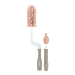 Kikka Boo Set silikonskih četki za čišćenje flašica i cucli 2 dela Pink