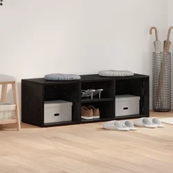 Klupa za cipele Crni hrast 102 x 35 x 35 cm Konstruirano drvo
