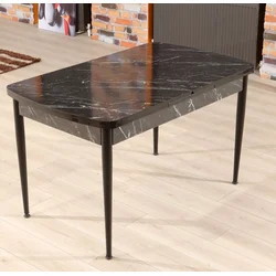 Hanah Home Trpezarijski sto na razvlačenje Trend Bendir, 132-170 cm, Crni