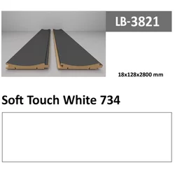 Profil Zidni MDF LB-3821 Soft Touch White (734) 2800x128x18mm ( 026-046 )