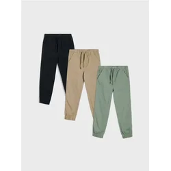 Sinsay - Pamučne jogger pantalone 3 pack - plavozeleno
