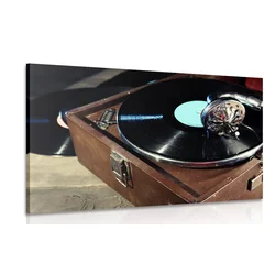 Slika gramofon z vinilno ploščo - 120x80