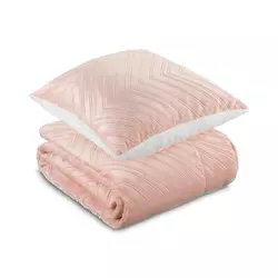 DORMEO WARM HUG SET 2021 DUSTY ROSE ZIG ZAG 130X190