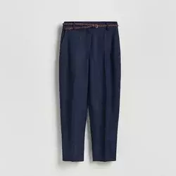 Reserved - Pantalone s visokim sadržajem lana i mešavinom viskoze
